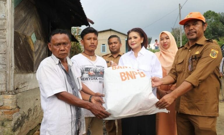 Ketua PKK Dairi Romy Mariani Serahkan Bantuan Kepada Warga Korban Musibah Kebakaran
