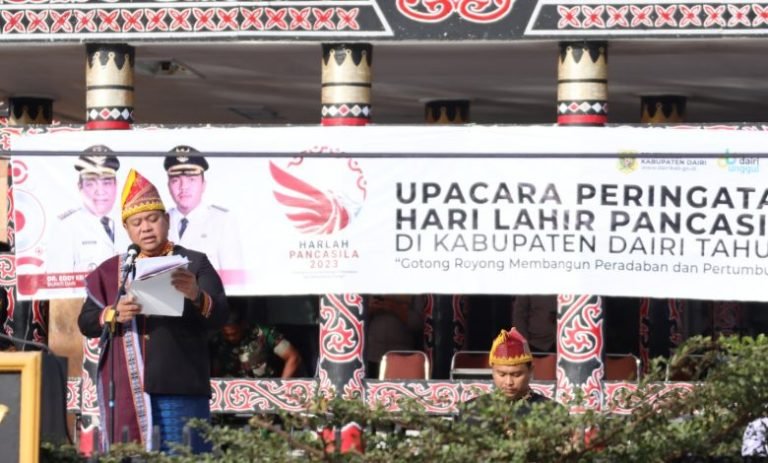 Upacara Harlah Pancasila, Bupati Dairi Sampaikan Catatan Penting