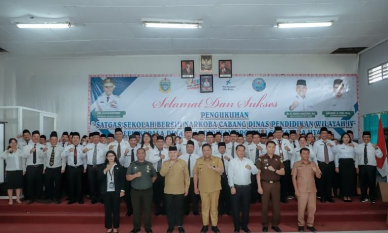 Pengukuhan Satgas Sekolah Bersih Narkoba, Bupati Eddy Berutu: Mari Selamatkan Anak Bangsa