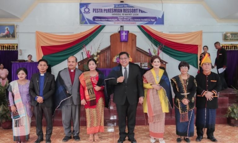 Resmikan Resort GKPPD Panji Bako, Bupati Dairi Berbaur dengan Jemaat