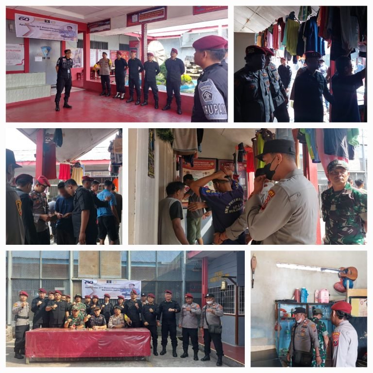 Gelar Apel Siaga Kunci Pemasyarakatan Maju, Lapas Pangururan Berantas Halinar Sinergi Bersama TNI/Polri