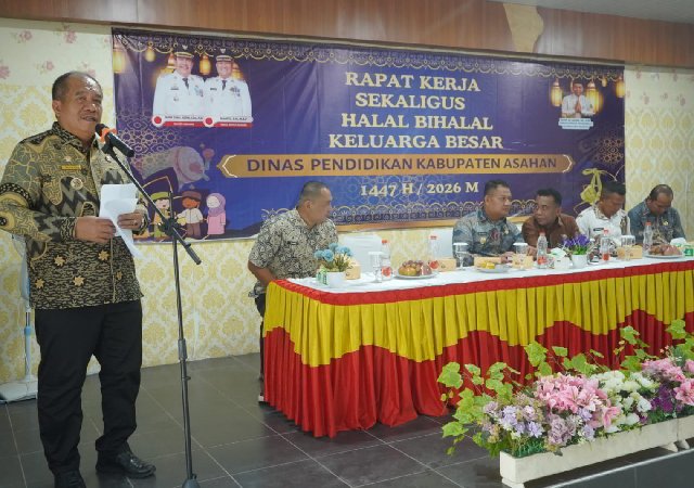 Rapat Kerja dan Halal Bihalal, Bupati Asahan Tekankan Peningkatan Kinerja Pendidik